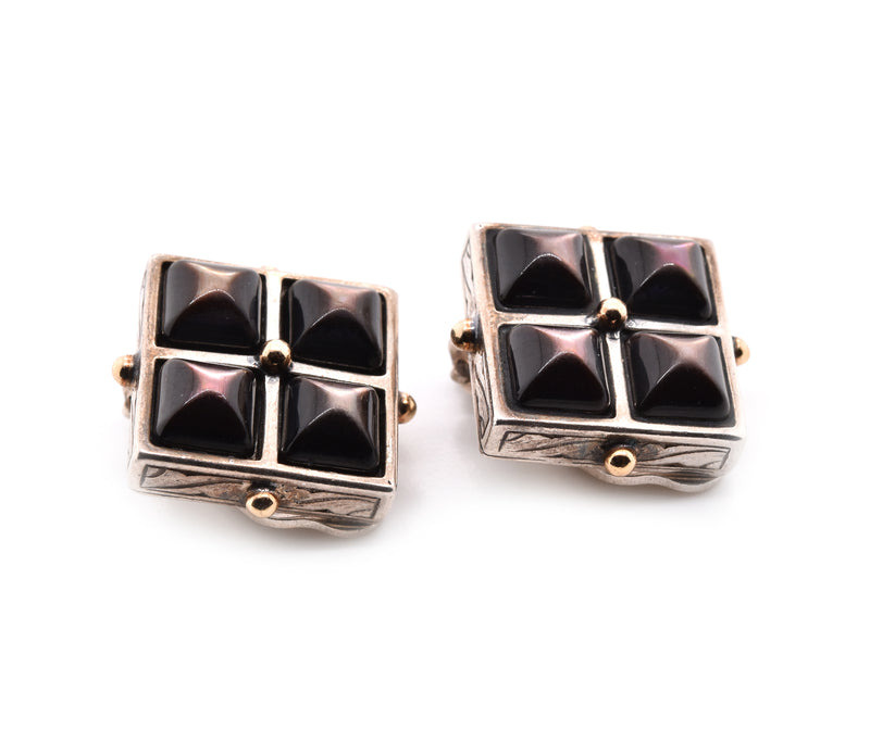 Stephen Dweck 18k Yellow Gold and Sterling Silver Mother-of-Pearl Clip-On Earrings