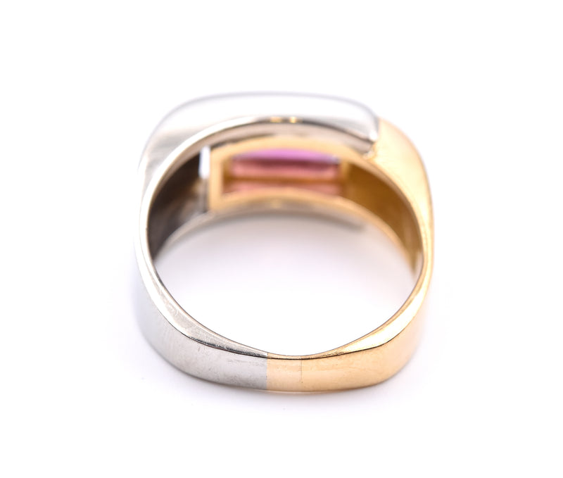 Jean Francois Albert 18 Karat Two Tone Rhodolite Garnet Ring