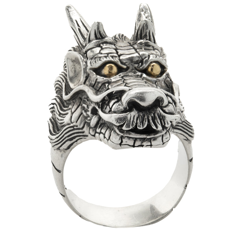 Effy Sterling Silver Dragons Head Ring
