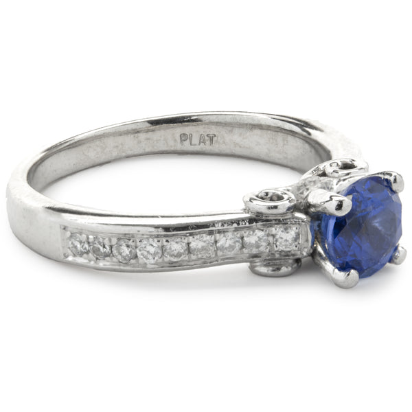 Tacori Platinum Lab Grown Sapphire and Diamond Ring