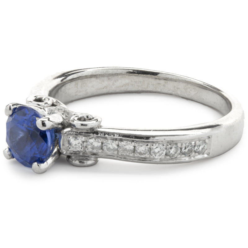 Tacori Platinum Lab Grown Sapphire and Diamond Ring