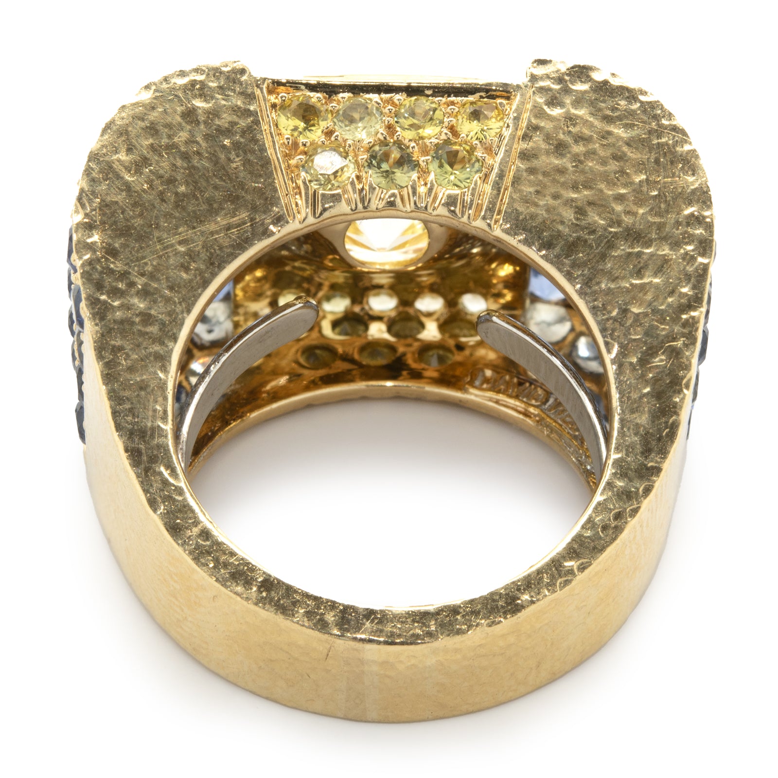 David Webb Custom Designed Fancy Yellow Diamond and Sapphire