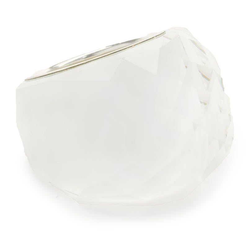 Swarvoski Acrylic White Ring
