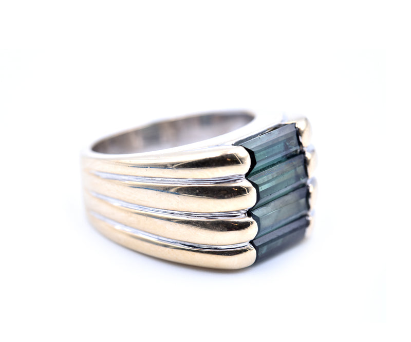 Green Tourmaline 14k Yellow Gold Ring