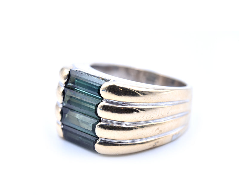 Green Tourmaline 14k Yellow Gold Ring