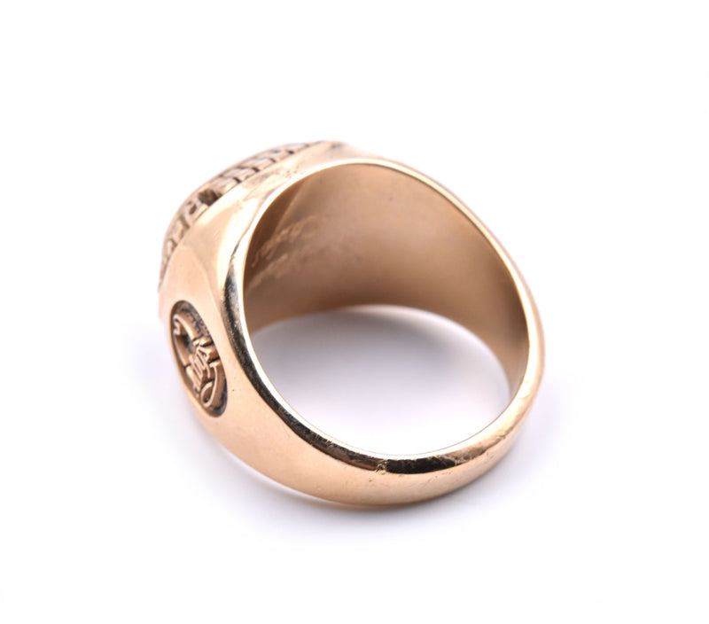 14k Yellow Gold Arby's Synthetic Green Stone Ring