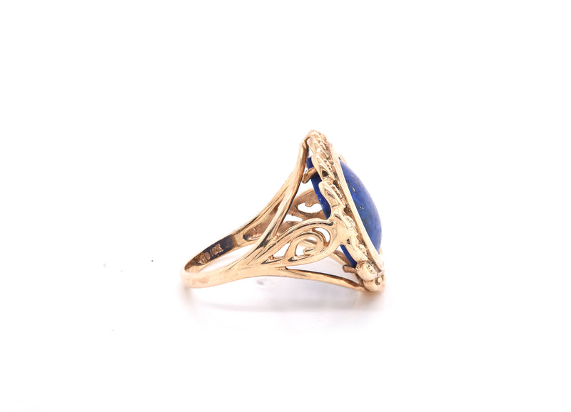 10k Yellow Gold Lapis Lazuli Ring