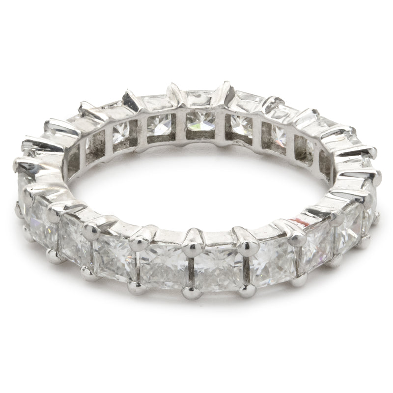 14 Karat White Gold Moissanite Eternity Band
