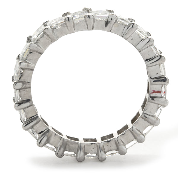 14 Karat White Gold Moissanite Eternity Band