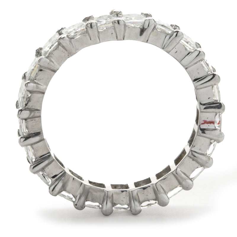 14 Karat White Gold Moissanite Eternity Band