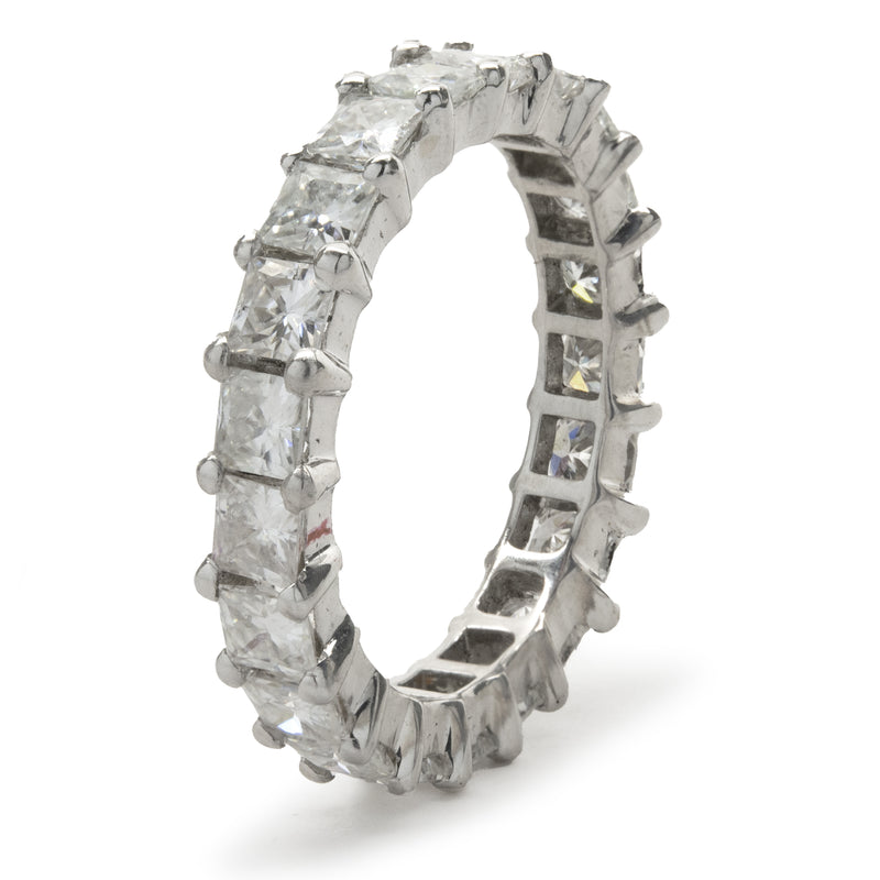 14 Karat White Gold Moissanite Eternity Band