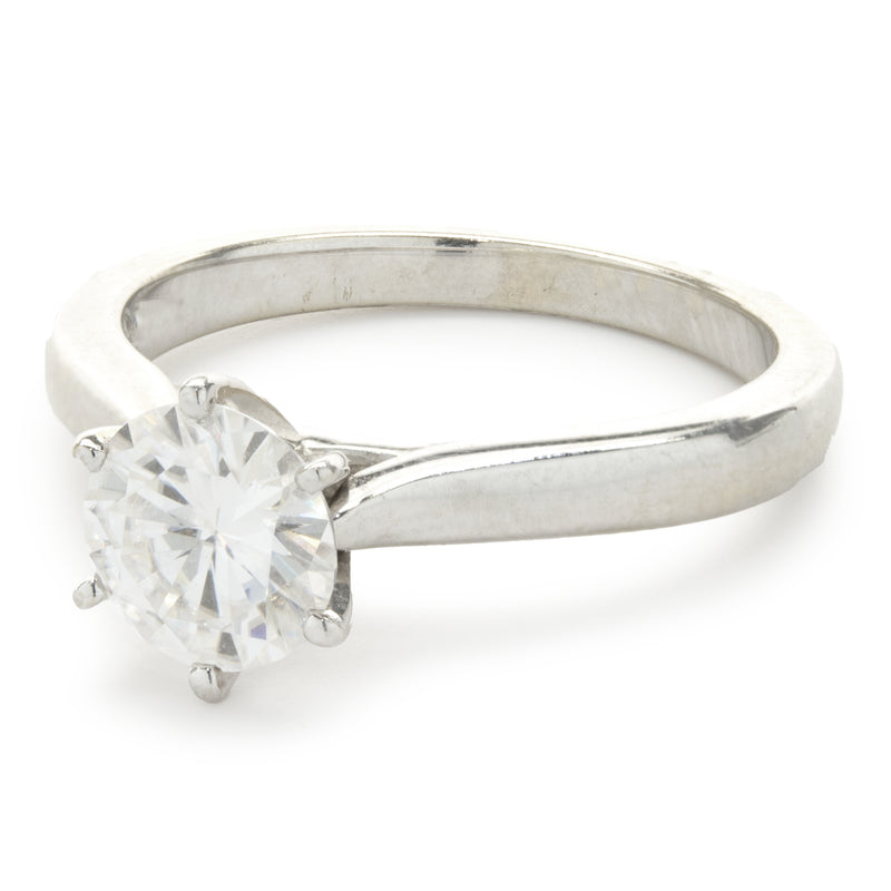 14 Karat White Gold Forever One Moissonite Ring
