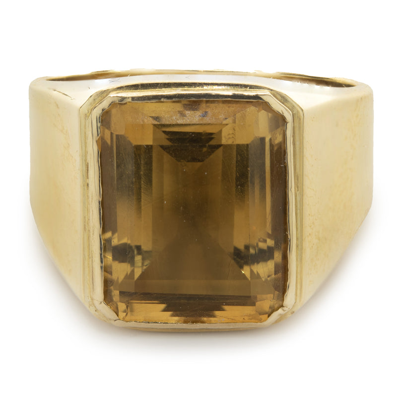 18 Karat Yellow Gold Citrine Ring