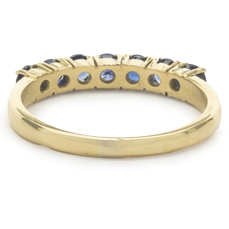 14 Karat Yellow Gold Sapphire Band