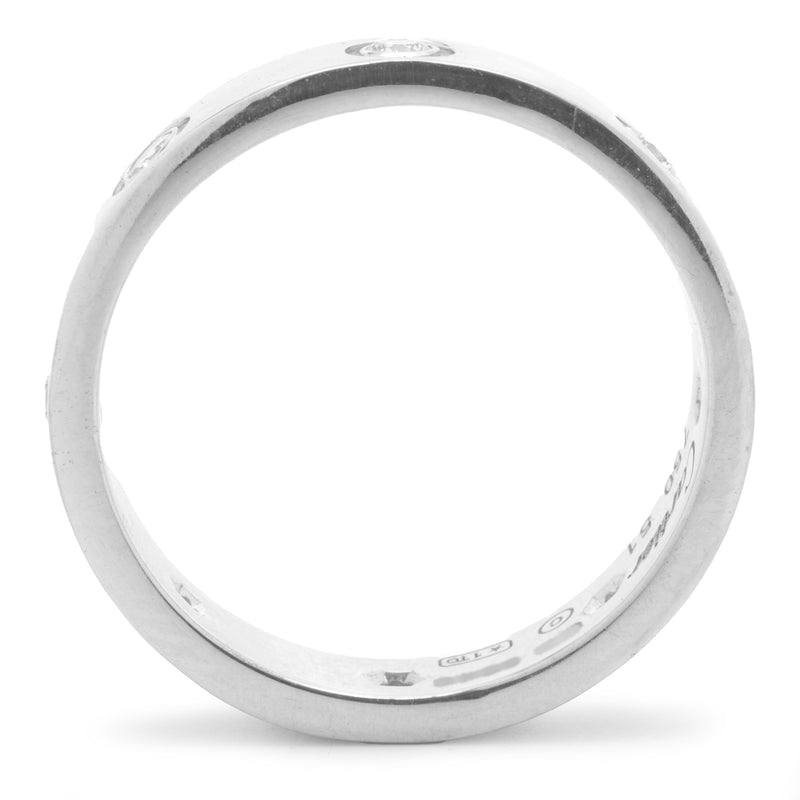 Cartier 18 Karat White Gold 8 Diamond Love Ring