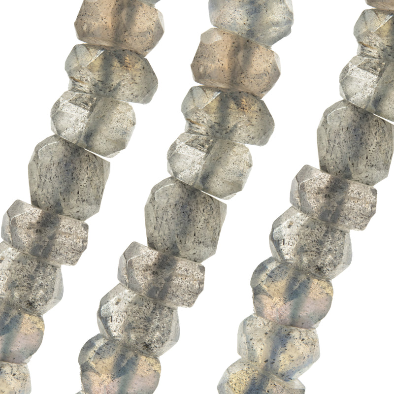 14 Karat Yellow Gold Labradorite Beaded Necklace