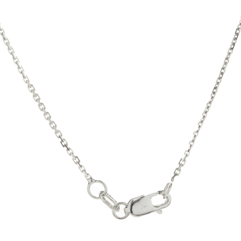 14 Karat White Gold Pyrope Garnet and Diamond Necklace
