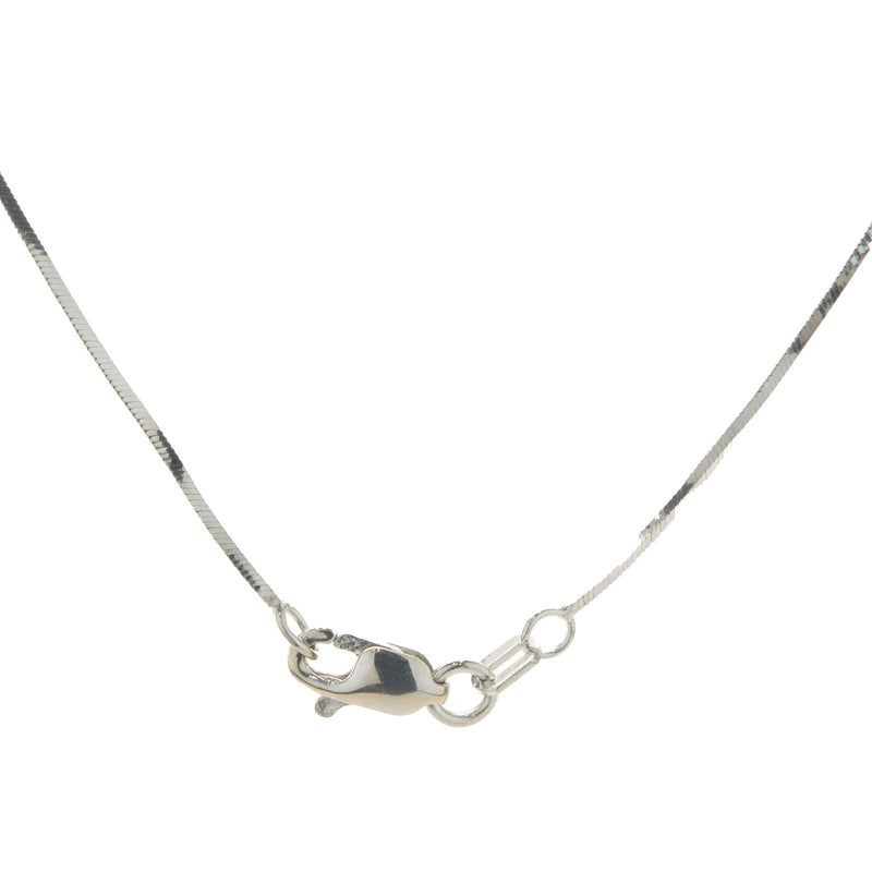 14 Karat White Gold Pink Sapphire and Diamond Spear Necklace