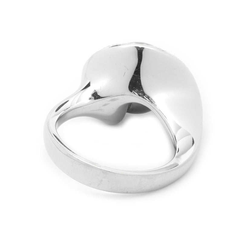 14 Karat White Gold Tahitian Pearl and Diamond Ring