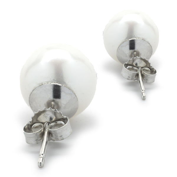 14 Karat White Gold Cultured Freshwater Pearl Studs
