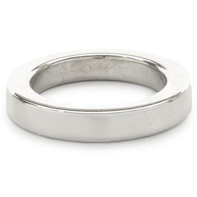 18 Karat White Gold 4MM Square Band