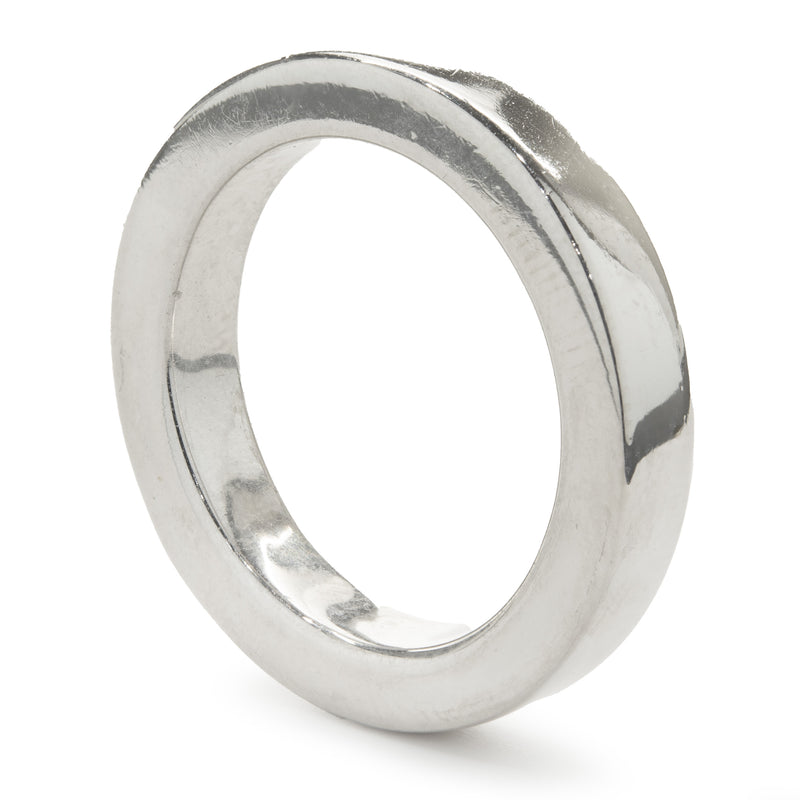18 Karat White Gold 4MM Square Band
