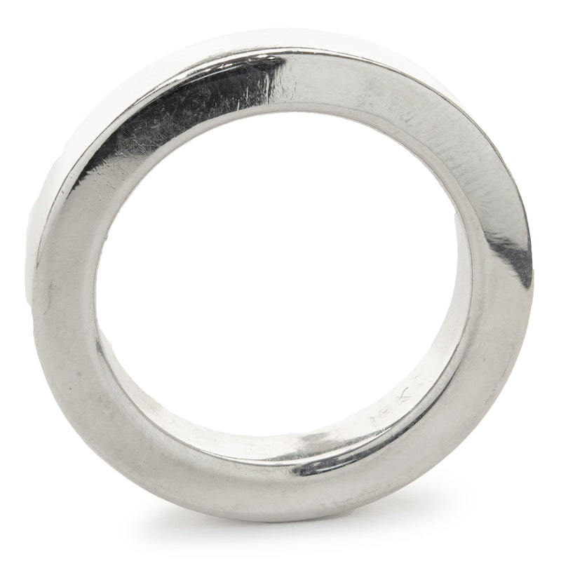 18 Karat White Gold 4MM Square Band