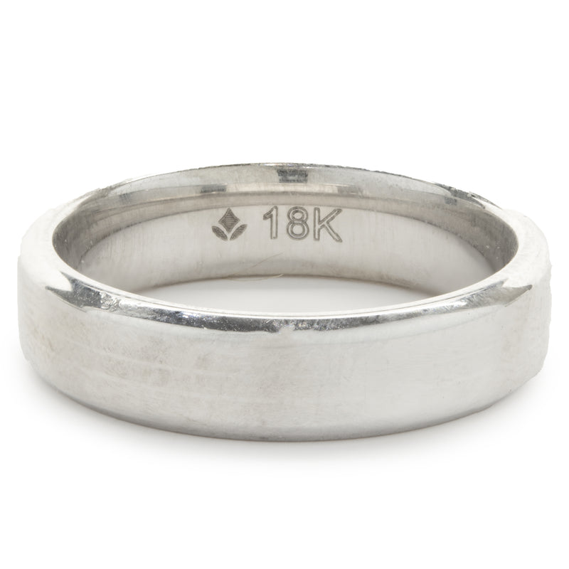18 Karat White Gold 4MM Band
