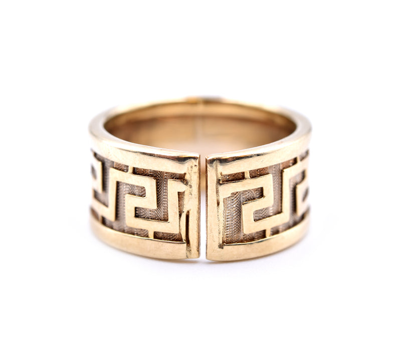 14k Yellow Gold Greek Design Ring
