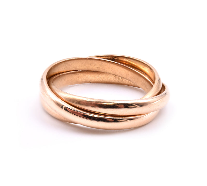 18 Karat Yellow Gold Rolling Ring