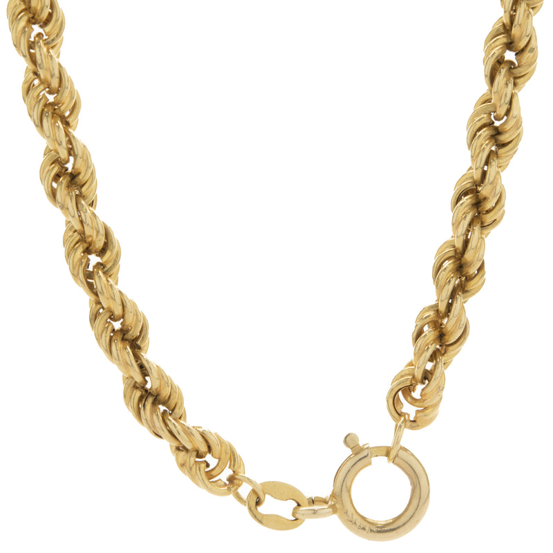 18 Karat Yellow Gold Rope Necklace