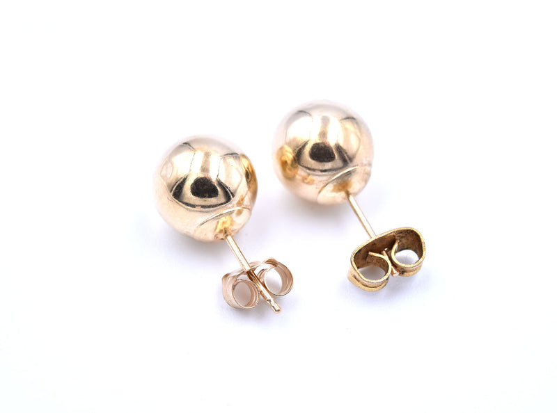 14k Yellow Gold Ball Stud Earrings