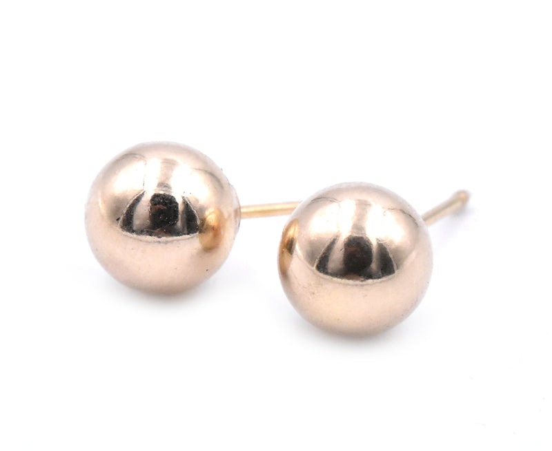 14k Yellow Gold Ball Stud Earrings