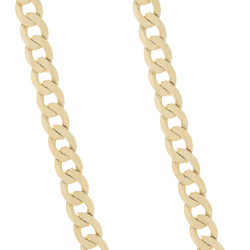 14 Karat Yellow Gold Cuban Link Chain Necklace