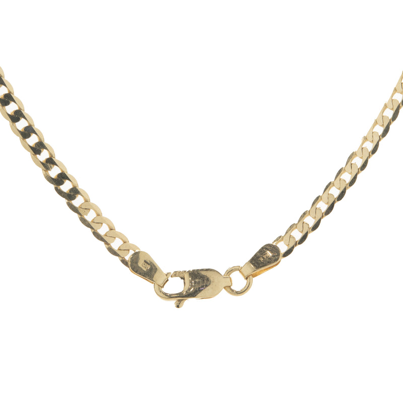 14 Karat Yellow Gold Cuban Link Chain Necklace