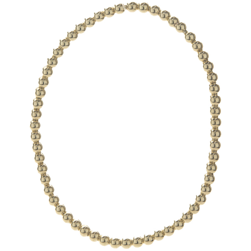 14 Karat Yellow Gold Beaded Flex Bracelet