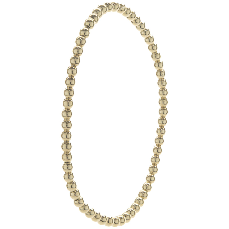 14 Karat Yellow Gold Beaded Flex Bracelet