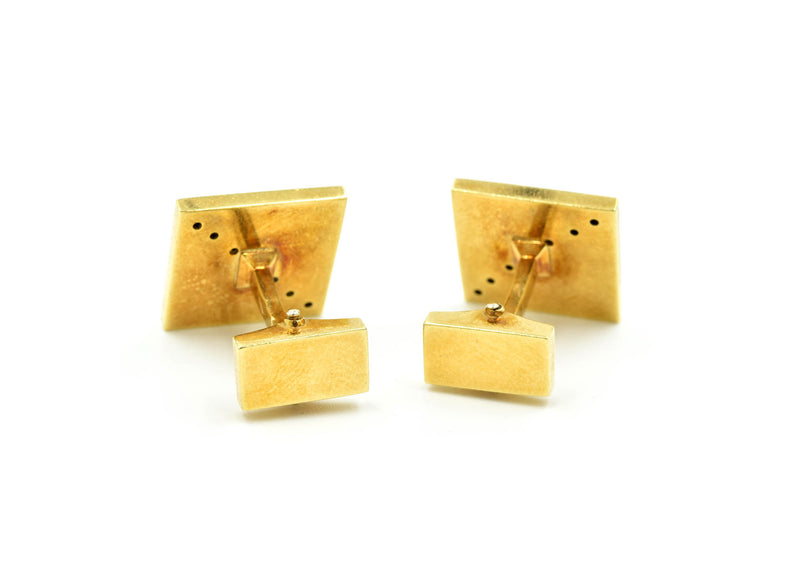 14k Yellow Gold and Black Onyx Toggle Cufflinks 14.30 Grams