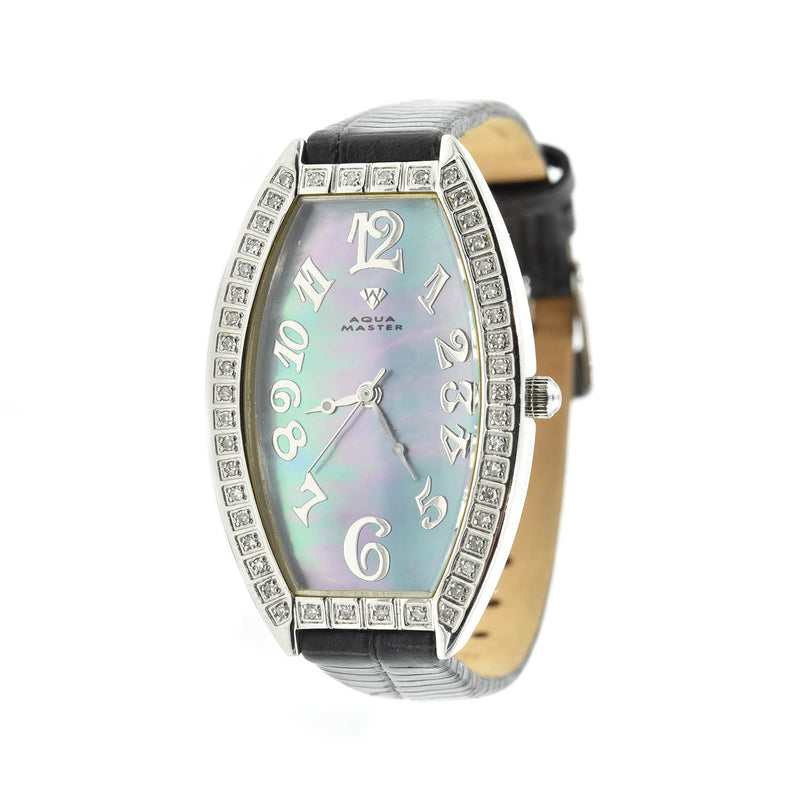Aqua Master Diamond Bezel and Mother of Pearl Ladies Wristwatch Ref SAM 97