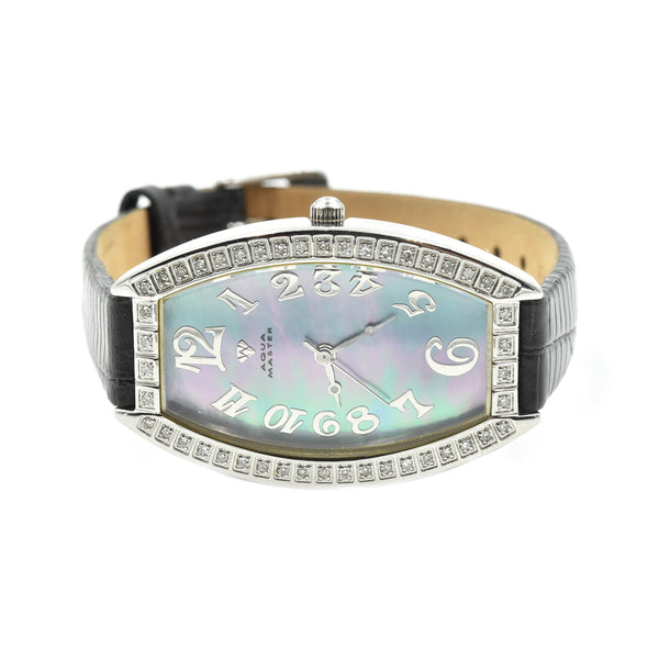 Aqua Master Diamond Bezel and Mother of Pearl Ladies Wristwatch Ref SAM 97