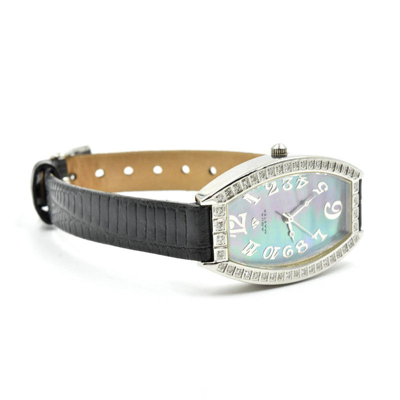 Aqua Master Diamond Bezel and Mother of Pearl Ladies Wristwatch Ref SAM 97