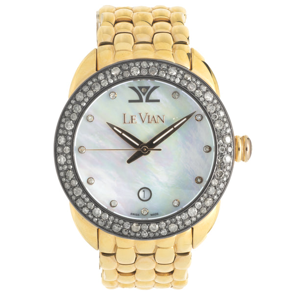 Levian Rose Plated Chocolate Diamond Ladies Watch
