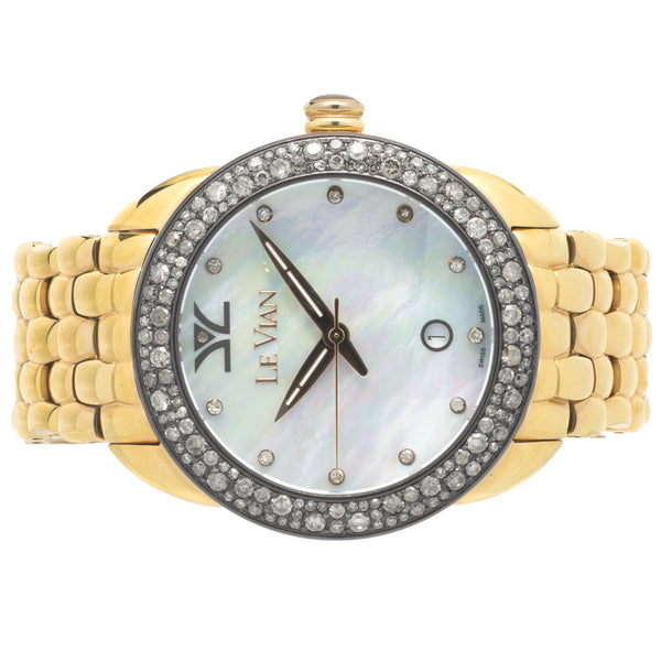 Levian Rose Plated Chocolate Diamond Ladies Watch