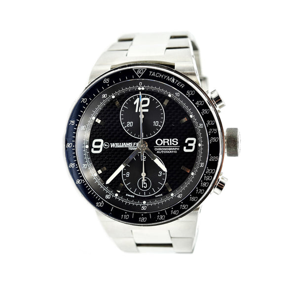Stainless Steel Oris William F1 Chronograph Carbon Fiber Watch 7563
