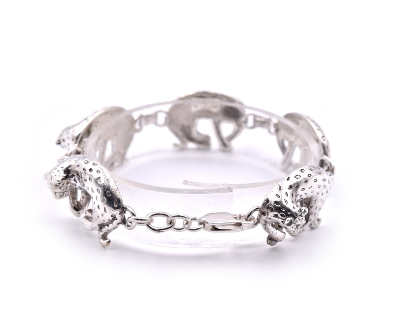 Sterling Silver Leopard Bracelet
