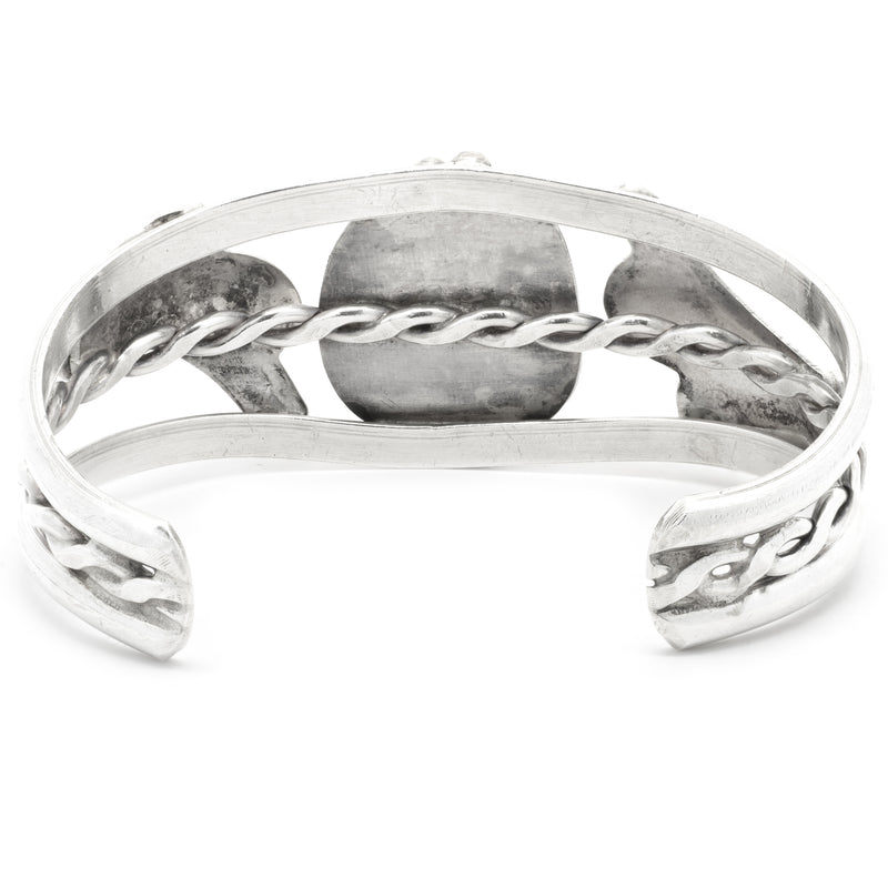 Sterling Silver Multi-gemstone Bangle Bracelet