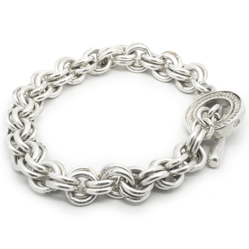 Sterling Silver Interlocking Circle Bracelet