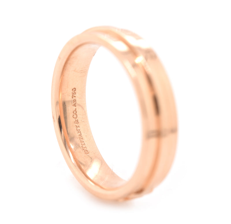 Tiffany & Co. 18 Karat Rose Gold Narrow T Ring