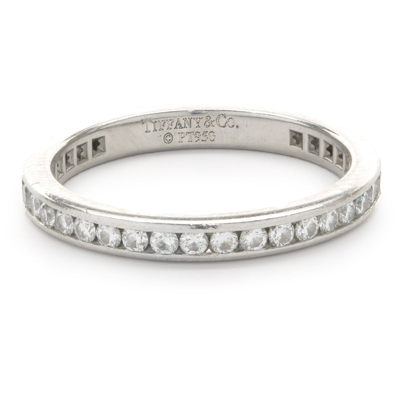 Tiffany & Co. Platinum Channel Set Diamond Eternity Band