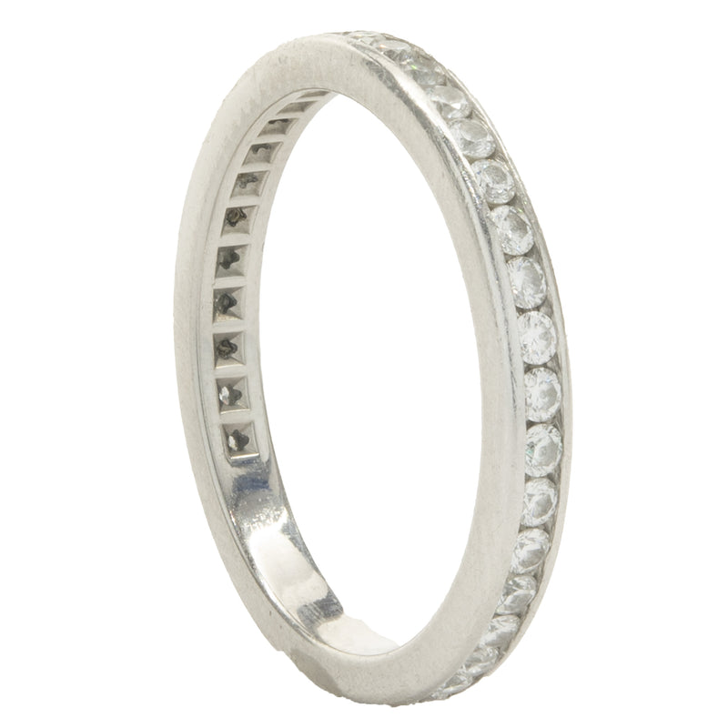 Tiffany & Co. Platinum Channel Set Diamond Eternity Band